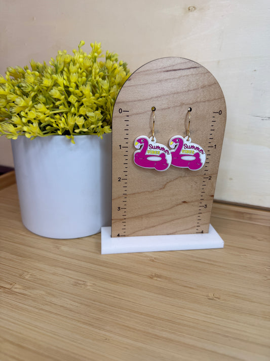 UV Printed Summer Vibes Acrylic Dangle Earrings