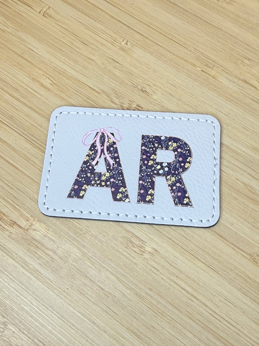 UV Printed State Abbreviations Leatherette Patches