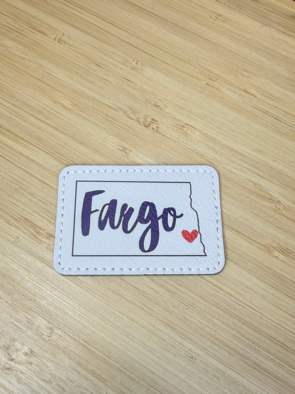 UV Printed Personalized City and State Leatherette Patch