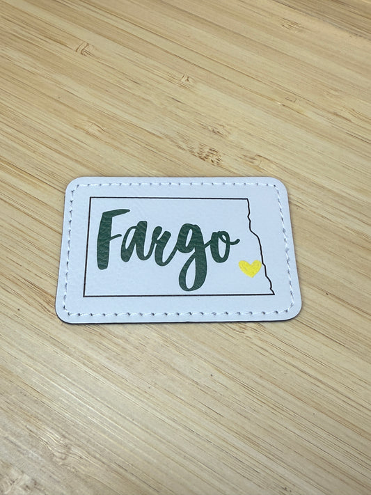 UV Printed Personalized City and State Leatherette Patch