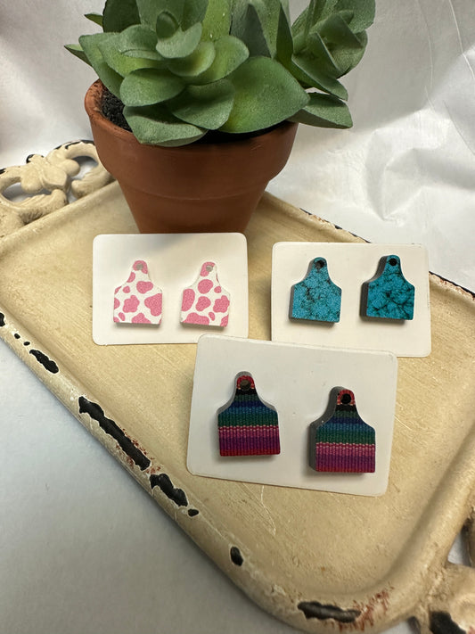 Cow Tag Studs