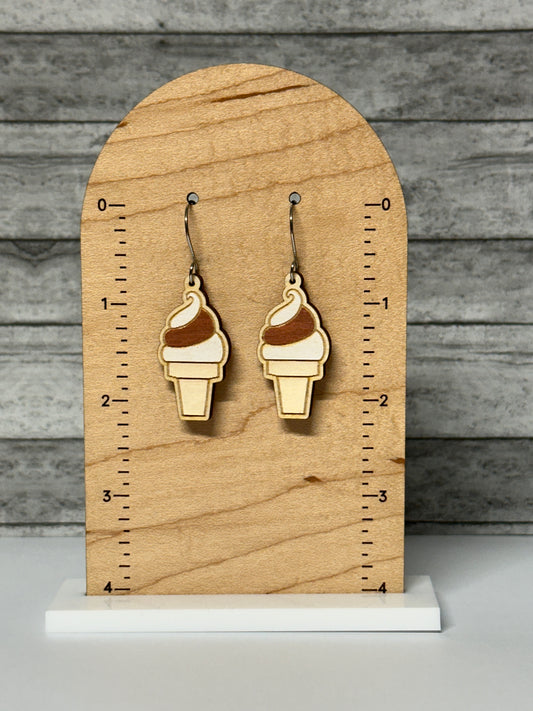 Ice Cream Cone Dangle Earrings