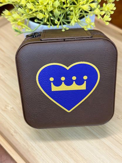 UV Printed KC Royal Crown Heart Jewelry Box