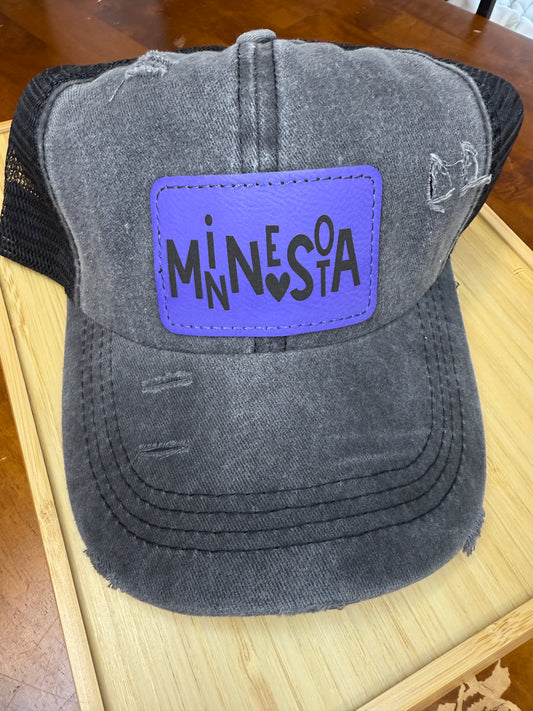 Engraved Personalized State Name Women's Criss Cross Hat