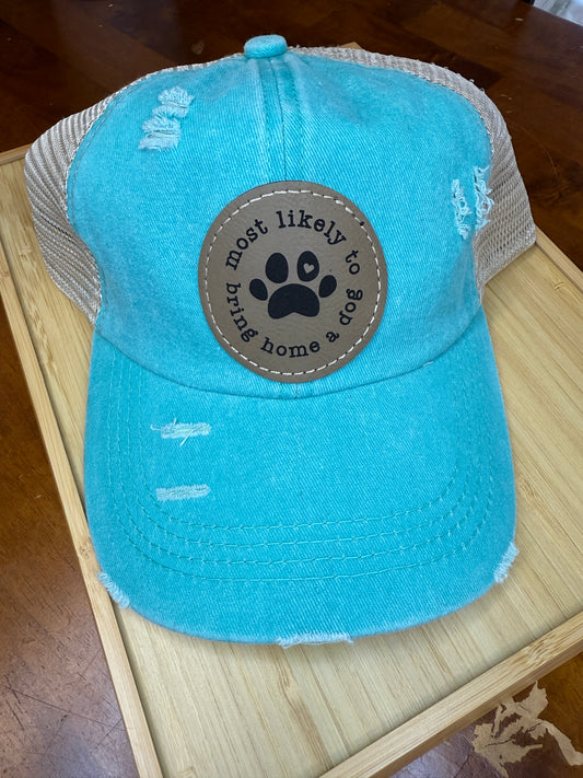 Engraved Bring Home a Dog Women's Criss Cross Hat
