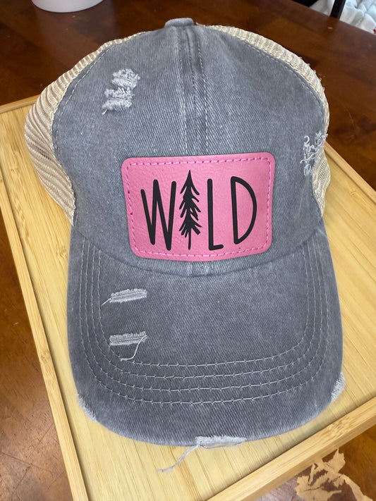 Engraved Wild Women's Criss Cross Hat