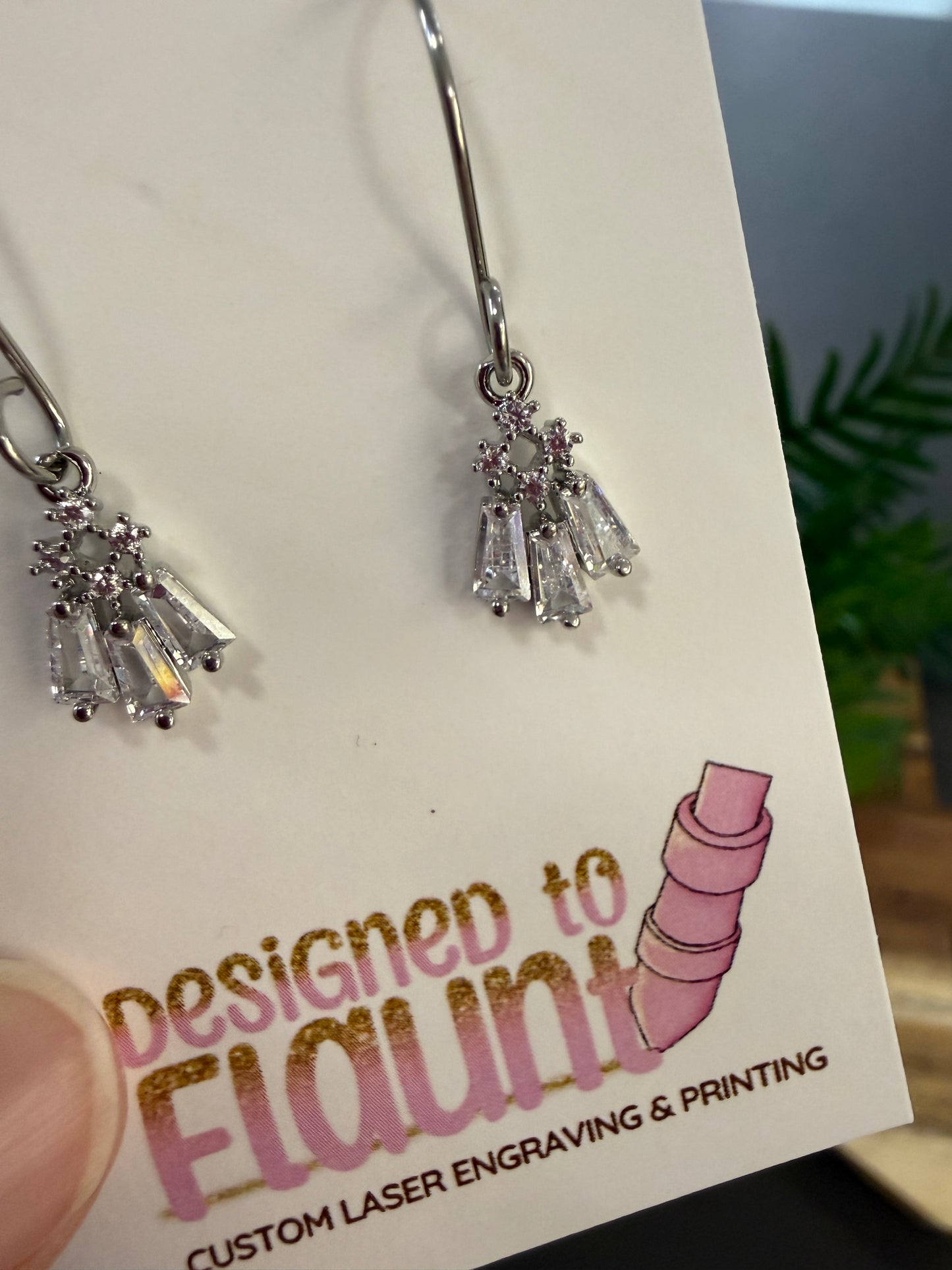 Cubic Zirconia Drop Earrings
