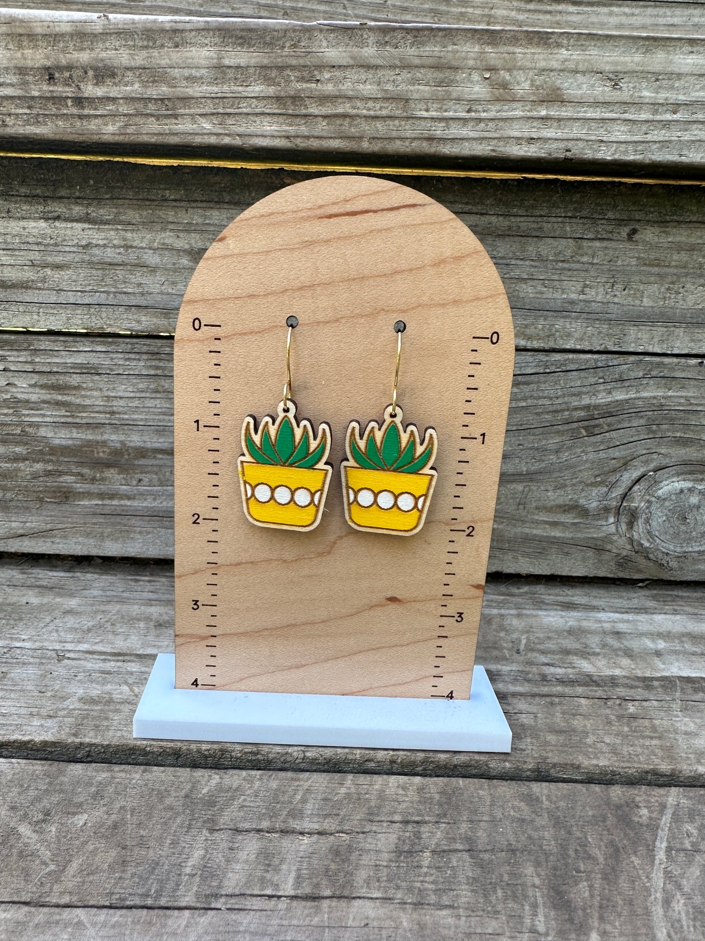 Agave Succulent Dangle Earrings
