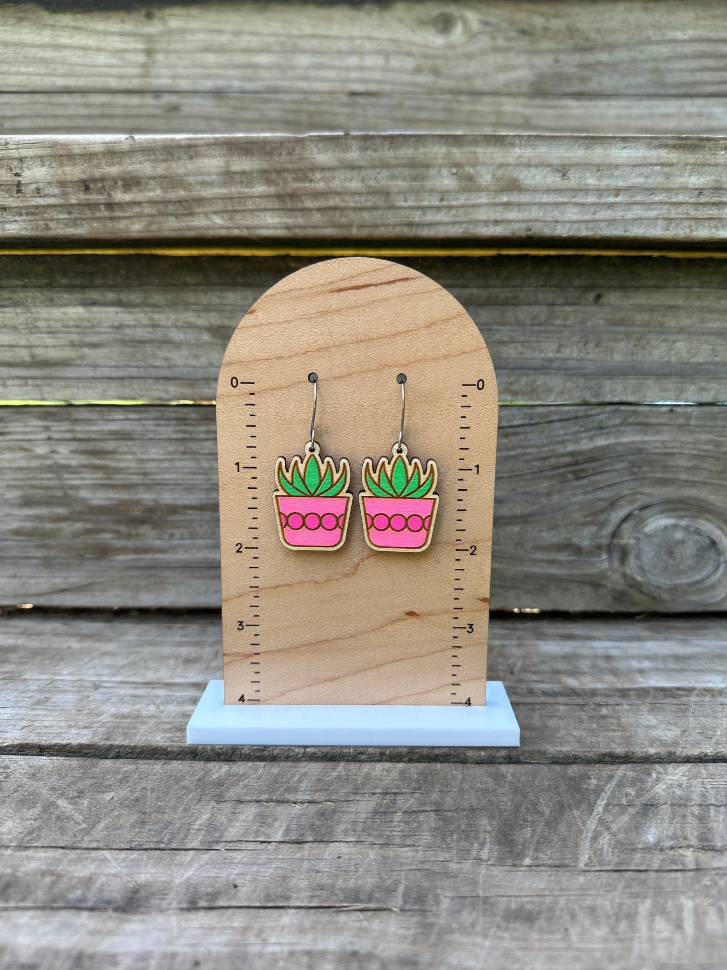 Agave Succulent Dangle Earrings