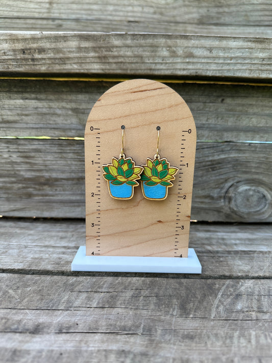Echeveria Succulent Dangle Earrings