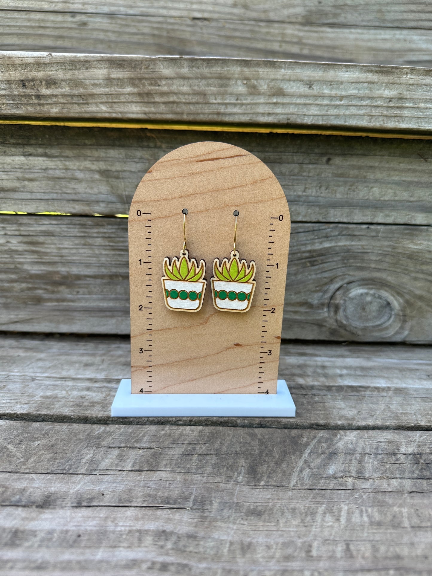Agave Succulent Dangle Earrings