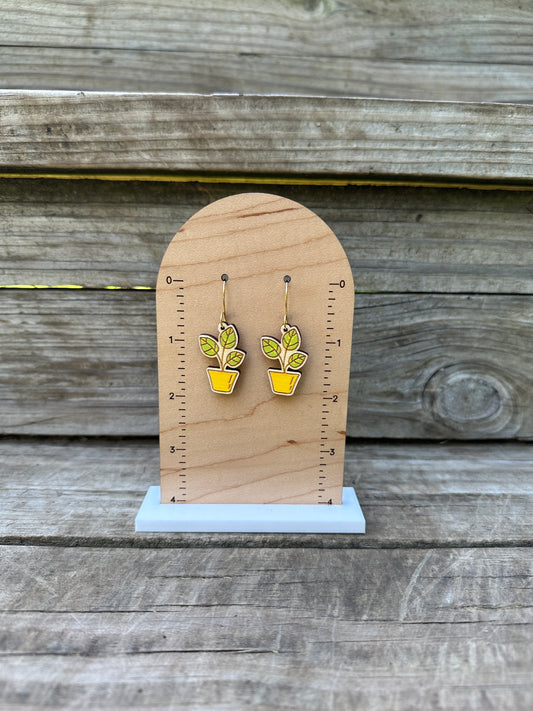 House Plant Dangle Earrings