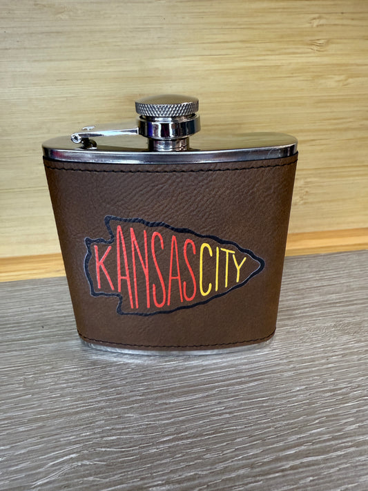 UV Printed Kansas City Ombre 6 oz Flask