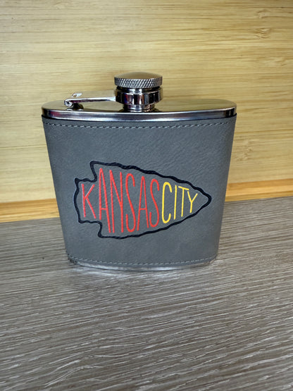 UV Printed Kansas City Ombre 6 oz Flask