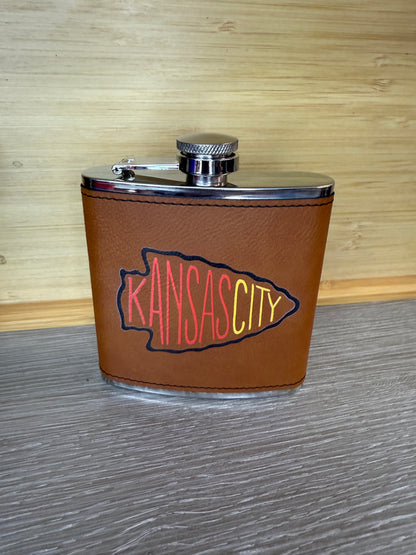 UV Printed Kansas City Ombre 6 oz Flask