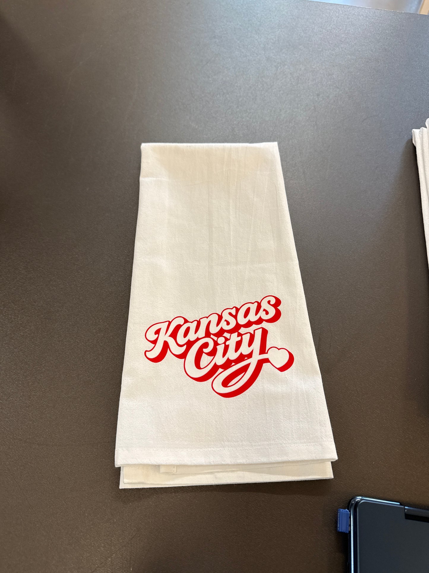 Kansas City Script Tea Towel (Multiple Colors) | KC Gift | Kansas City Souvenir