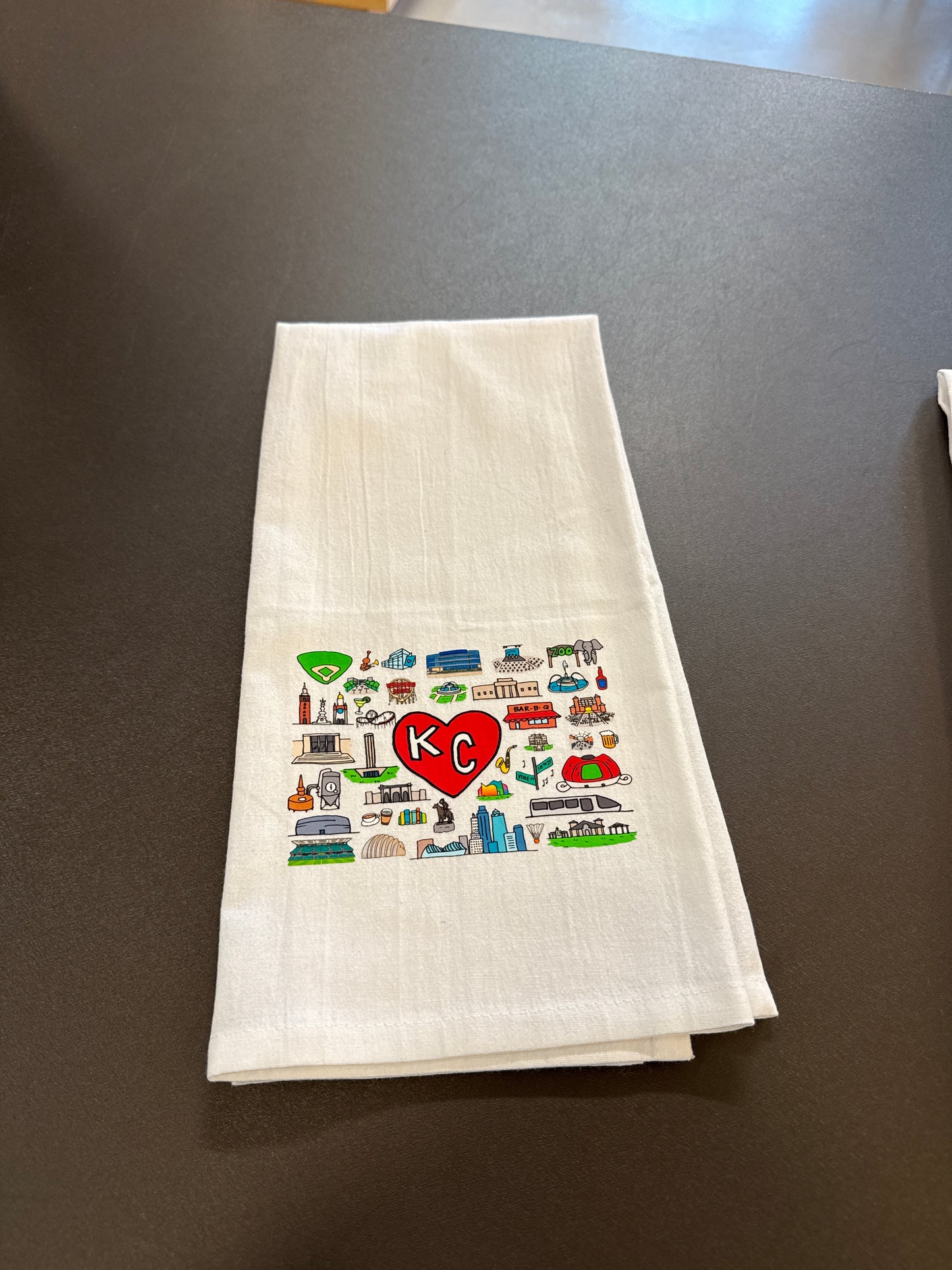 Kansas City Landmarks Tea Towel | KC Gifts | Kansas City Souvenir