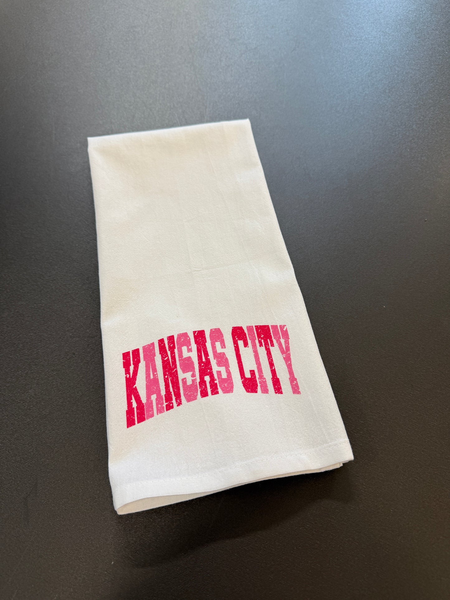 Pink Arched Kansas City Tea Towel | KC Souvenir | KC Hostess Gift