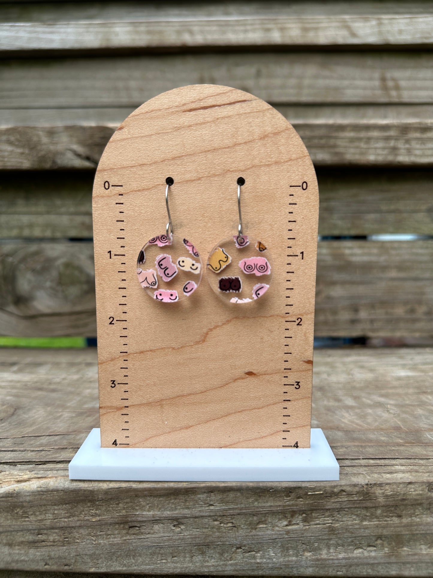 Classic Boobies Acrylic Dangle Earrings