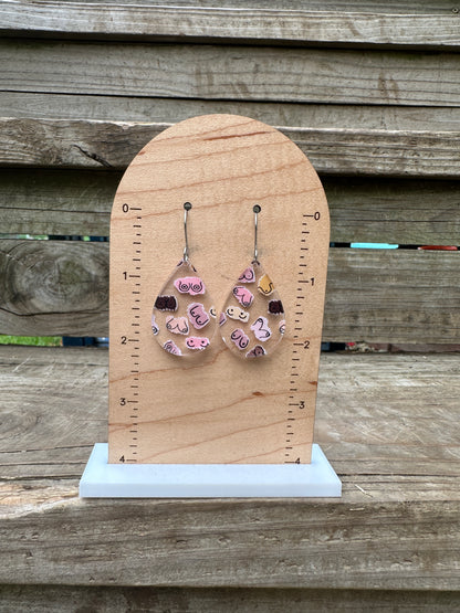 Classic Boobies Acrylic Dangle Earrings