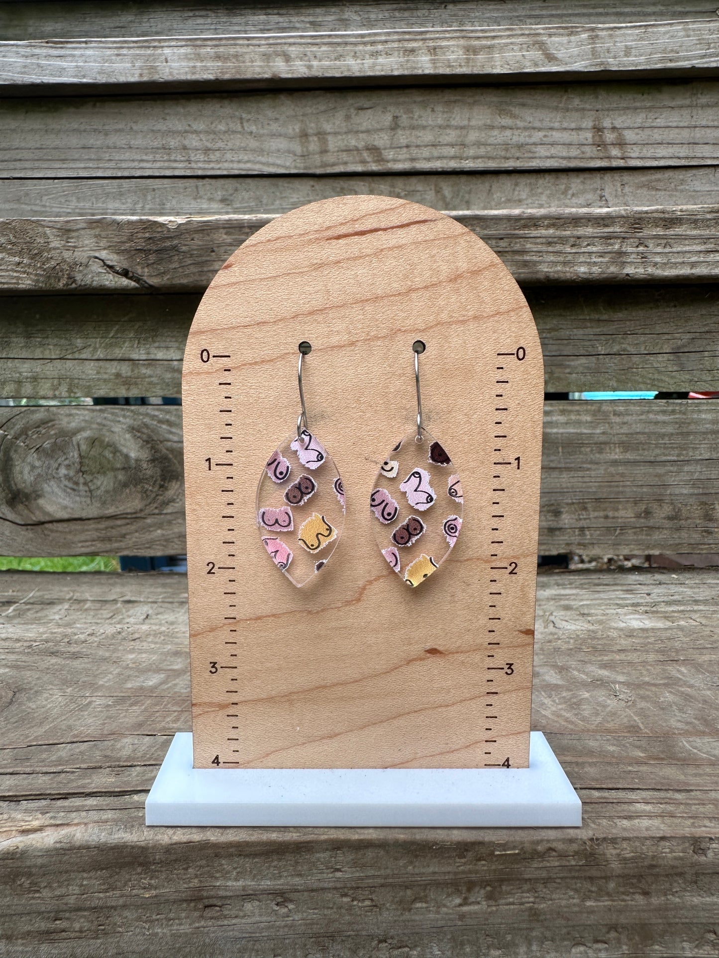 Classic Boobies Acrylic Dangle Earrings
