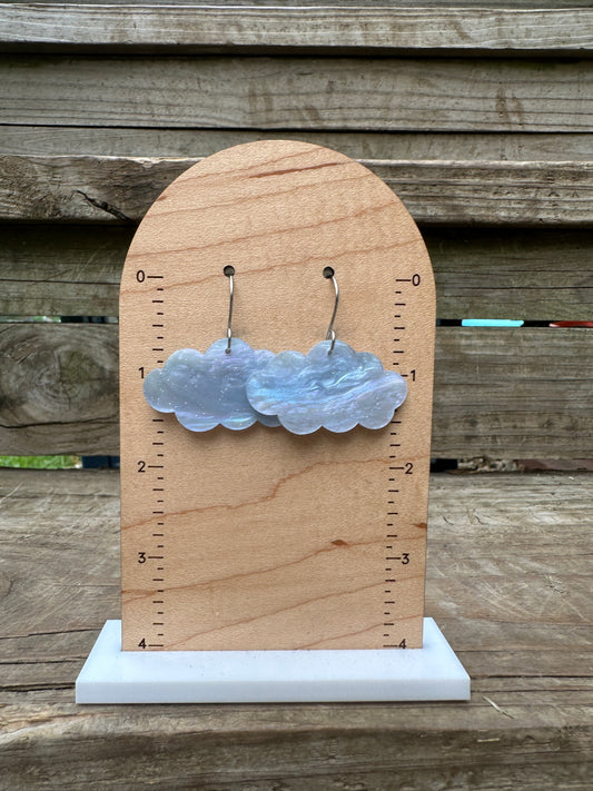 Clouds Acrylic Dangle Earrings