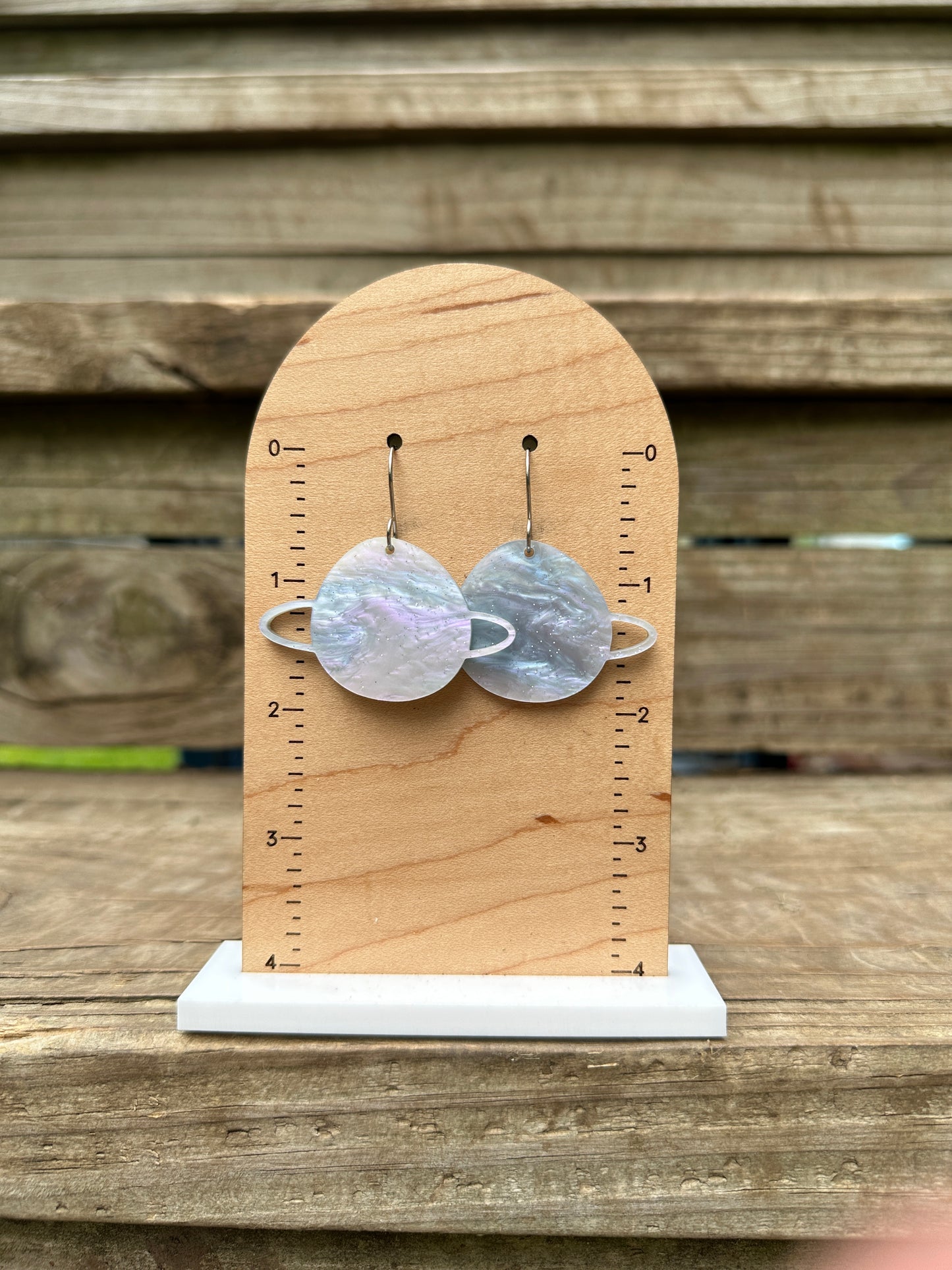Planet Acrylic Dangle Earrings