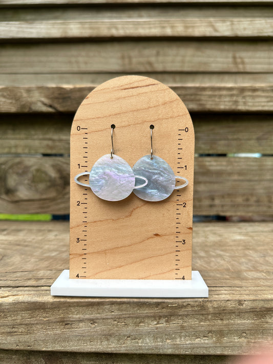 Planet Acrylic Dangle Earrings