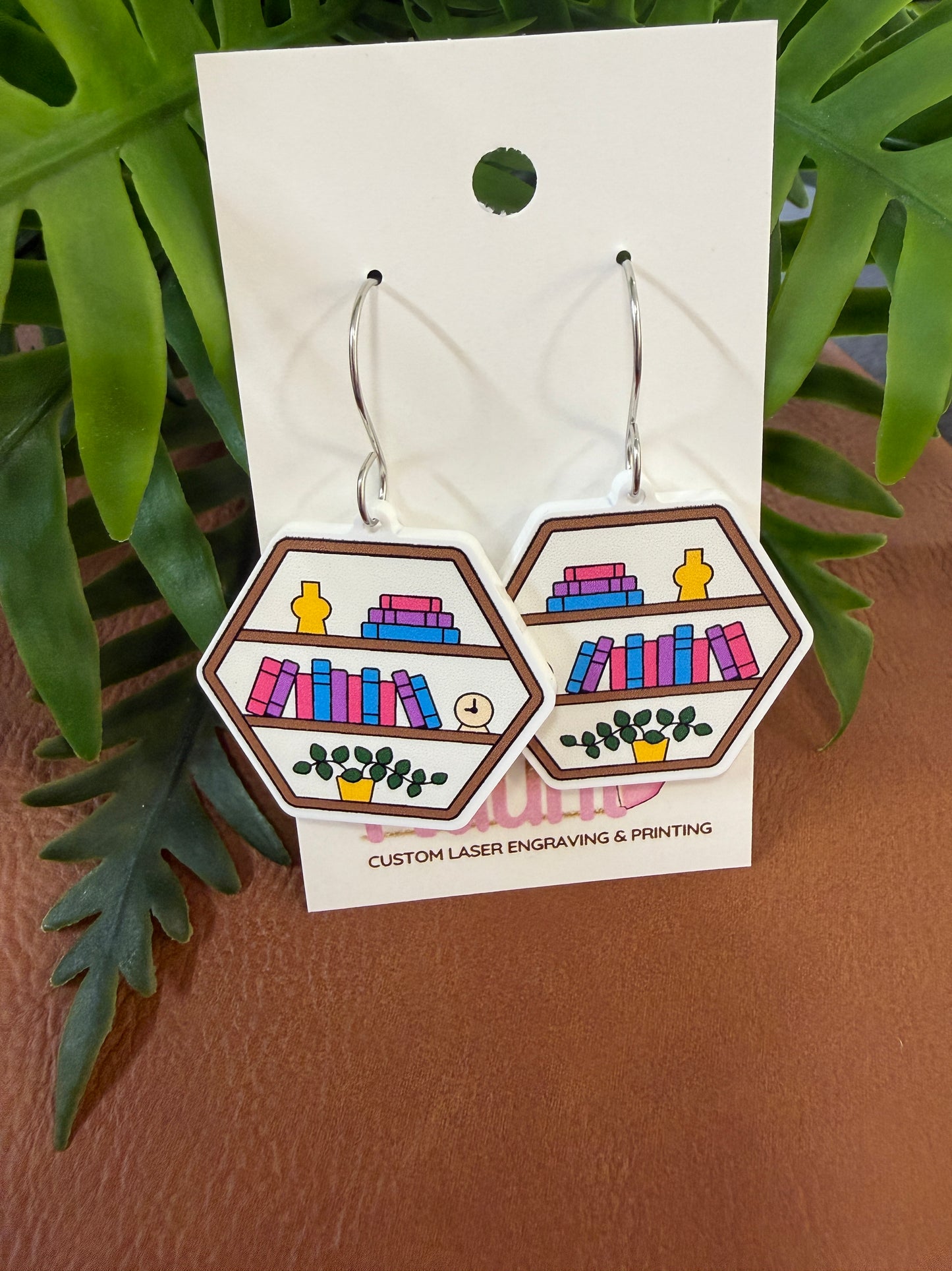 Bookshelf Dangle Earrings (Multiple Options)