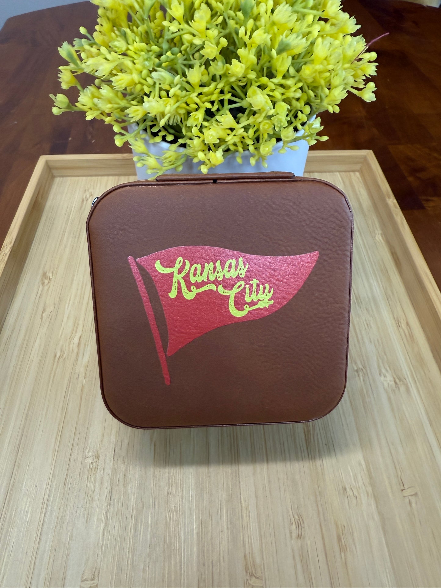 UV Printed Red Kansas City Pennant Jewelry Box