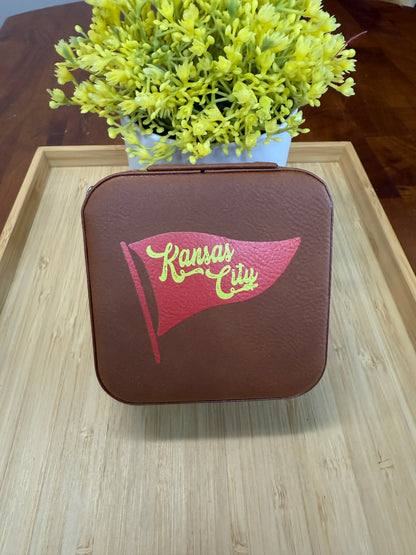 UV Printed Red Kansas City Pennant Jewelry Box