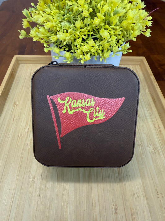 UV Printed Red Kansas City Pennant Jewelry Box