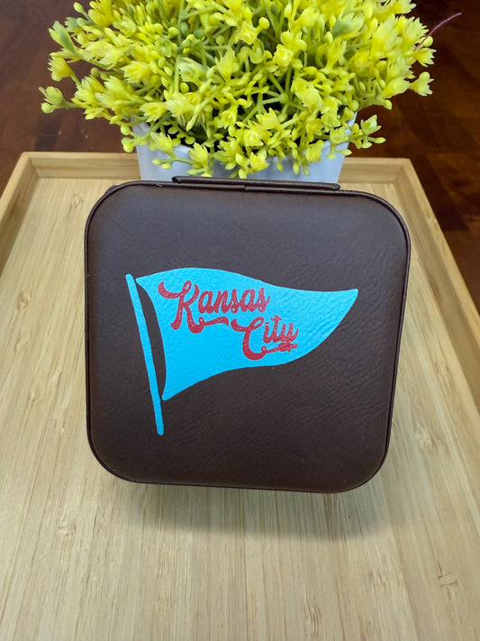 UV Printed Teal Kansas City Pennant Jewelry Box