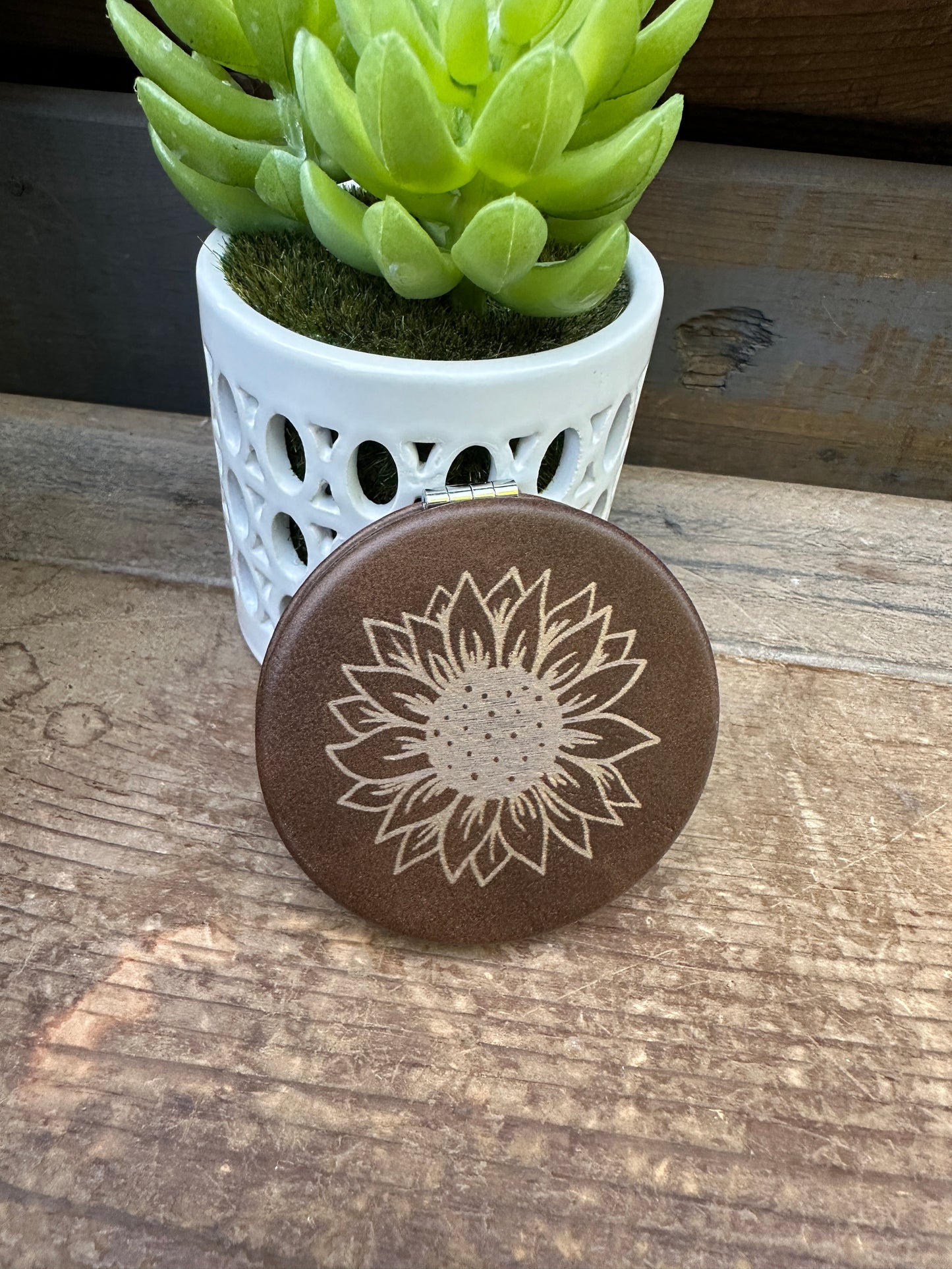Sunflower Compact Mirror