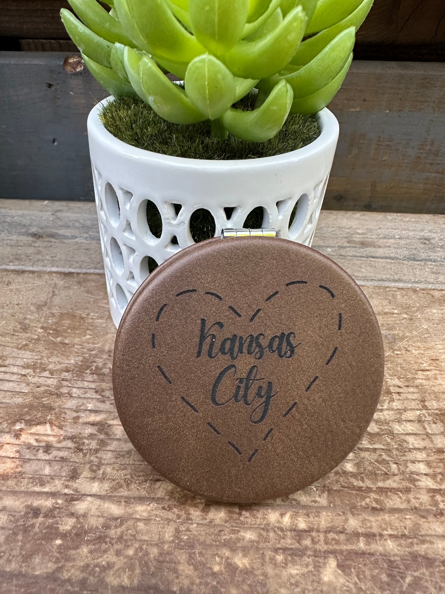Kansas City Heart Compact Mirror