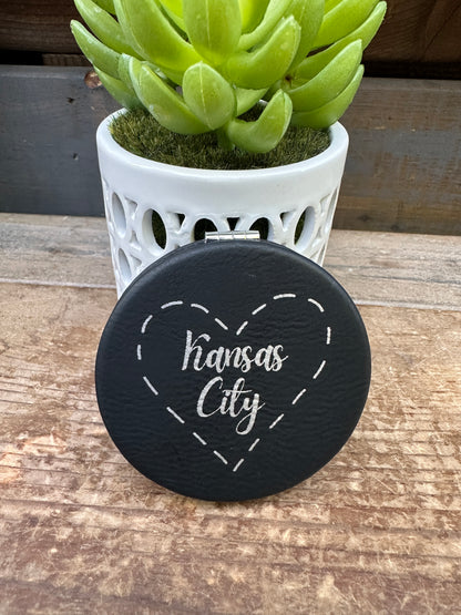 Kansas City Heart Compact Mirror