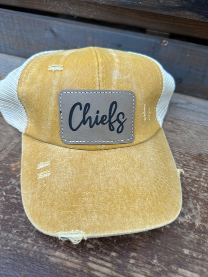 Chiefs Cursive Criss Cross Hat