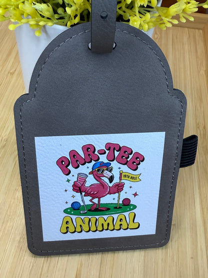 UV Printed Par-Tee Animal Golf Bag Tag