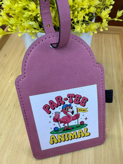 UV Printed Par-Tee Animal Golf Bag Tag