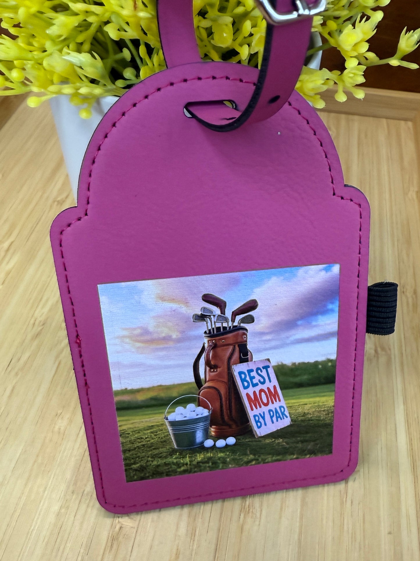 UV Printed Best Mom By Par Golf Bag Tag