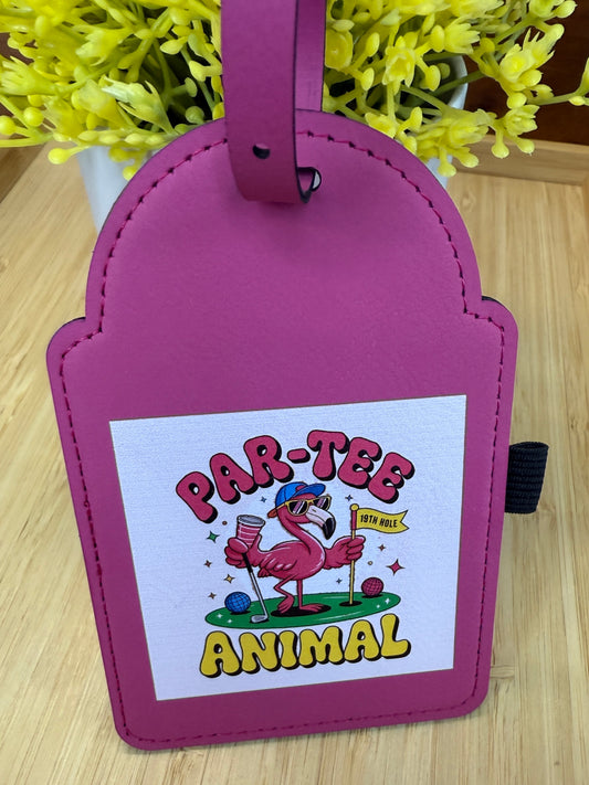 UV Printed Par-Tee Animal Golf Bag Tag