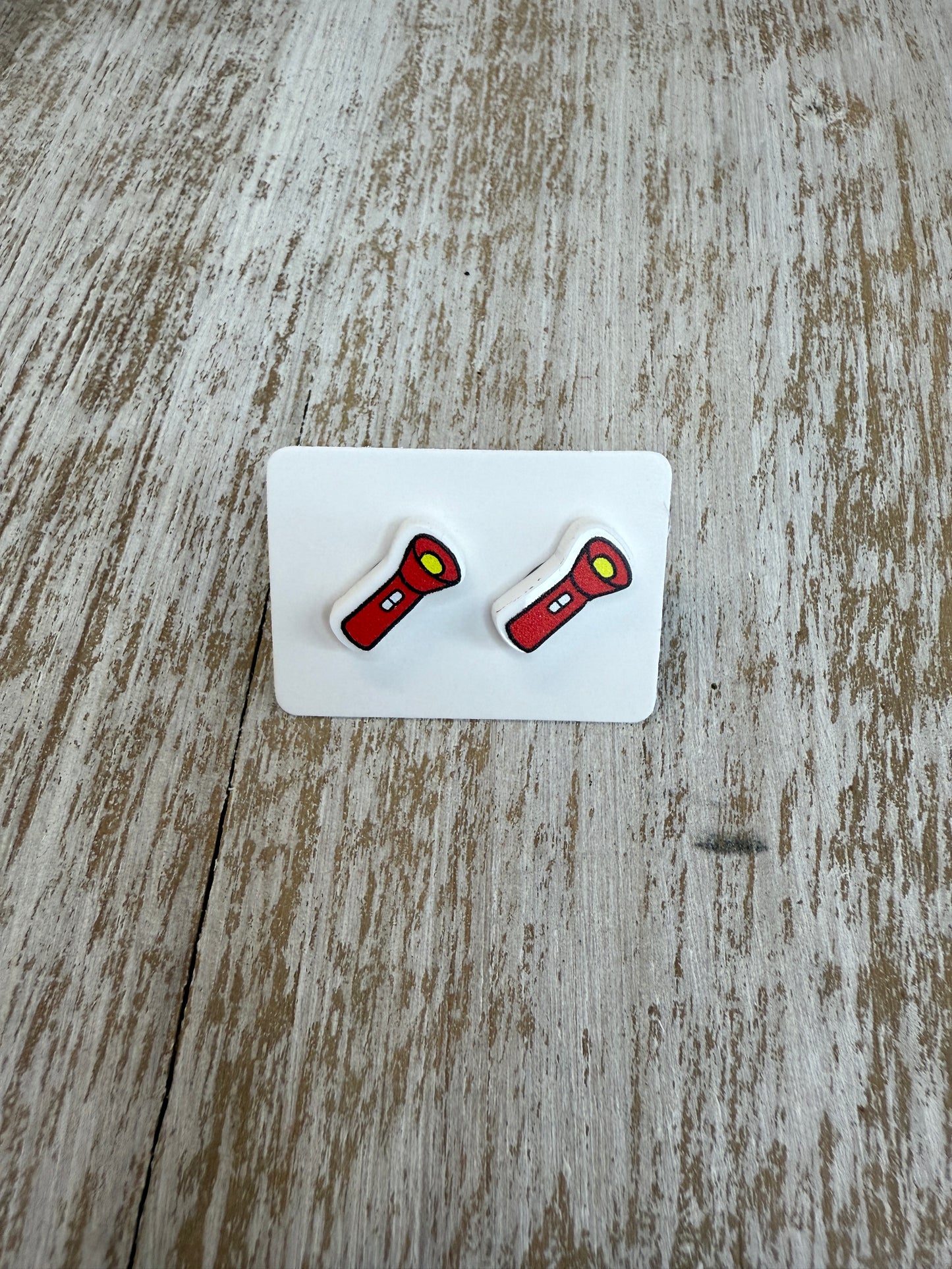 UV Printed Flashlights Acrylic Stud Earrings