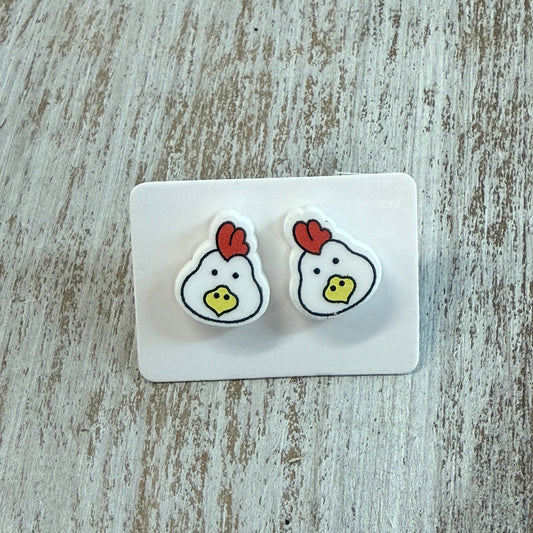 Chicken Face Studs