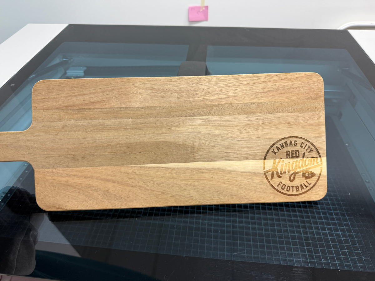 Engraved Vintage Red Kingdom Cutting Board