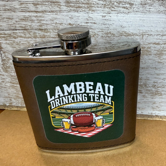 UV Printed Lambeau Drinking Team 6 oz Flask