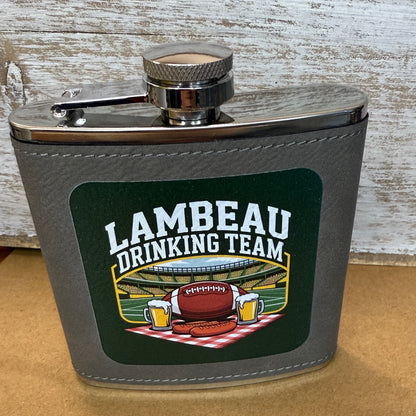 UV Printed Lambeau Drinking Team 6 oz Flask