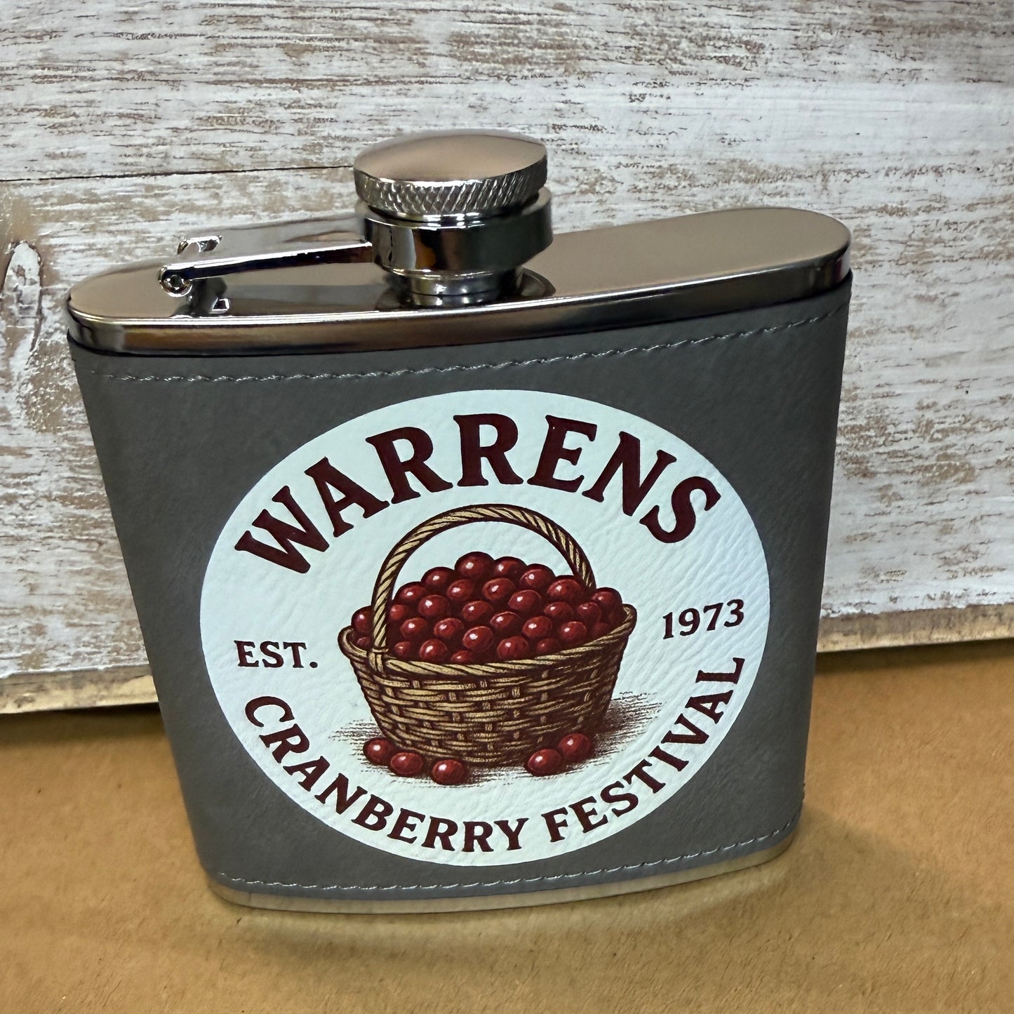 UV Printed Cranberry Fest 6 oz Flask