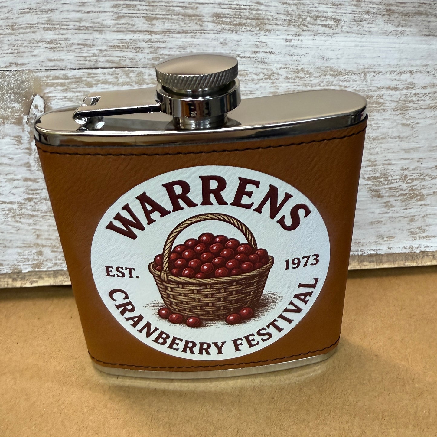 UV Printed Cranberry Fest 6 oz Flask