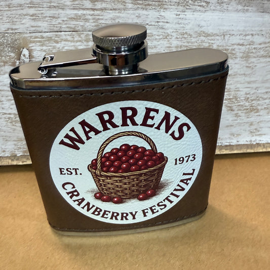 UV Printed Cranberry Fest 6 oz Flask