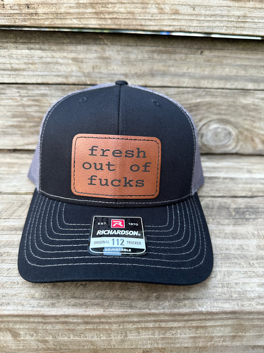Fresh Out Of Fucks Men's Richardson 112 Trucker Hat